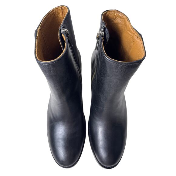 Frye Rosalia Bootie Block Heel Women's 7M Black Leather Side Zip Pointed Toe - Picture 8 of 8